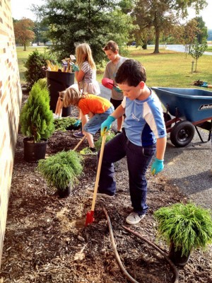 Third Grade Gardeners From Showell Elementary Help With Beautification Of School Grounds