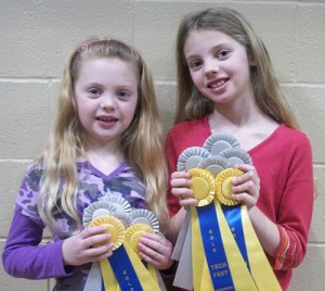 SH Elementary School Sisters Win Ribbons At Worcester County Tech Fest.