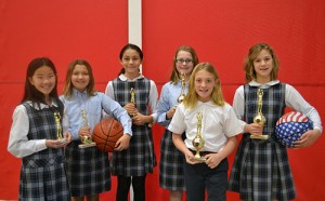 Worcester Prep Girls Receive Trophies In The Knights Of Columbus And Elks Lodge Annual Hoop Shoot Competition
