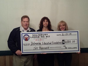 Salisbury Elks Club Presents Delmarva Education Foundation With $6,000 Check