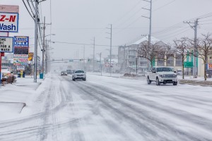 Snow Storm Batters Coast; Road Conditions Expected To Worsen Over Night