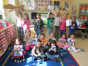 OC Elementary First Grade Class Creates “Trash To Treasure” Project For Earth Day