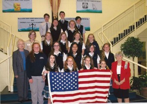 Daughters Of The American Revolution Present Flag To Most Blessed Sacrament Catholic School