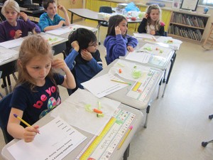 Second Grade Students At OC Elementary Use Their Five Senses