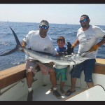 The white marlin bite off the coast of Ocean City has been exceptional for the most part over the last week or so with many boats reporting double-digit releases. Pictured above, Walker Hastings of Ocean City shows off his first-ever white marlin catch on the “Reel Chaos” last Saturday. Submitted photo
