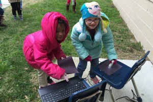 OC Elementary First Graders Take Advantage Of Recent Snow Flurries