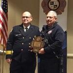 David Cropper is pictured receiving his 35-Year Service Award from Fire/EMS Division Deputy Chief Chuck Barton. Submitted Photos