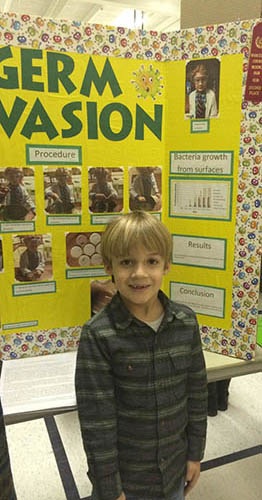 Zane DeVito, First Grader At Showell Elementary, Wins Second Place At Worcester County Science Fair