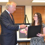 Comptroller Peter Franchot is pictured with Nikki Bennett from Snow Hill High School. Photos by Charlene Sharpe