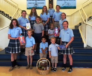 Most Blessed Sacrament Catholic School Students Make Cards And Put Together Basket Of Goodies In Honor Of “Thank A Police Officer Day On Delmarva”
