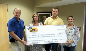 Salisbury Area Chamber Of Commerce Receives $2,500 Donation From Perdue Foundation To Support YEA!
