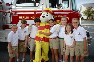 Sparky The Fire Dog Visits Worcester Prep Lower School