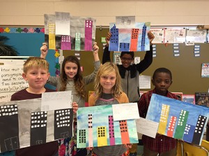 Buckingham Elementary School Third Graders Create City Skylines Showing Their Knowledge Of Multiplication