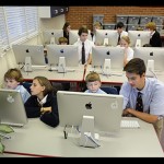 The student body at WPS represents six counties from three states. Above, first graders are pictured working with seniors in the lower school computer lab. Submitted Photos