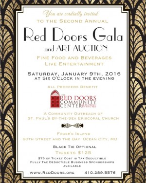 Gala, Art Auction To Benefit Red Doors Community Center; Tickets On Sale For Jan. 9 Event