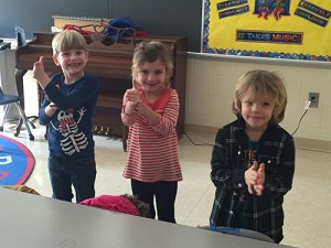 Kindergarten Students At OC Elementary Work On Movement While Listening Unit