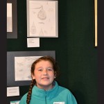 Snow Hill Middle sixth grader Natalie Bowden is pictured below her raindrops piece.