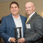 Local Realtor Joseph Wilson, left, was recently presented the David E. Maclin Humanitarian Award by Academy Vice Chairman Blaine Williamson of the Mid-Shore Board of REALTORS®.