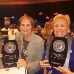 Debbie Bennington and Sandy Galloway are pictured with their President’s Circle Award.