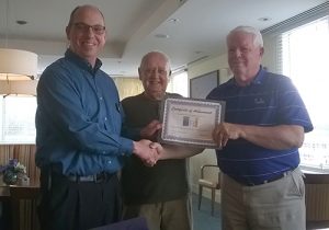 Rotarian Ed Welch Presented With Certificate Of Achievement