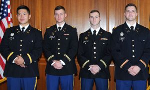 Four Salisbury University U.S. Army ROTC Cadets Commissioned As Second Lieutenants