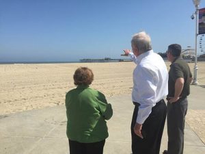 Veteran Senator Surveys Ocean City Beach Condition