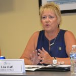Councilwoman Lisa Hall is pictured at the Coastal Association of Realtors forum held recently. Photo by Charlene Sharpe