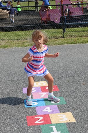Newly Painted Hopscotch Area At OC Elementary A Hit