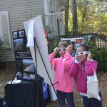 Students use glasses to view 3D images of the sun. Photos by Charlene Sharpe