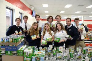 Worcester Prep Upper School Students Donate Canned Goods To Various Organizations