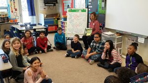 Students Participate In Grand Discussion After Reading The Book “The Other Side”