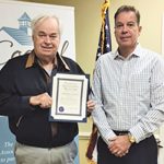 Frederick Nicholl, a Realtor with Frederick Nicholl and Associates of Ocean City, with CAR President Don Bailey.                                    Submitted Photos