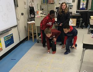 Berlin Intermediate School Students Use What The Learned About Equivalent Fractions To Create Hopscotch Board