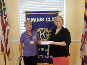 Kiwanis Club Of Ocean Pines-Ocean City Donates $500 To Cedar Chapel Special School
