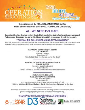 Operation Shooting Star Plans Benefit Events