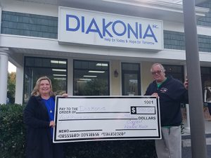 Diakonia Receives Generous Donation From Ravens Roost #44