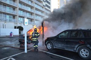 Vehicle Fire Evacuates OC Hotel