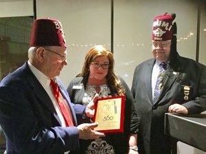 Shrine Club Presents Plaque To OC360 For It’s Support Of OC Shriners