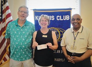 Kiwanis Club Of Greater Ocean Pines-Ocean City Presents Donation To Worcester County GOLD