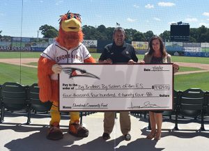 Delmarva Shorebirds Present $4,424 Check To Big Brothers, Big Sisters