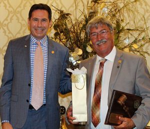 Outgoing Rotary Club Of Salisbury President Presented With Ceremonial Gavel And Plaque