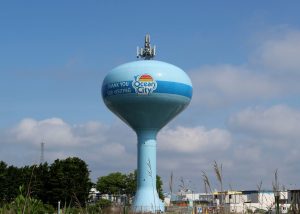 OC Council Favors Basic Blue With Logo, Message For 64th Street Water Tower; Golf Ball, Beach Ball Concepts Eliminated