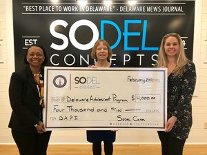 SoDel Cares Donates $4,000 To Delaware Adolescent Program Inc.