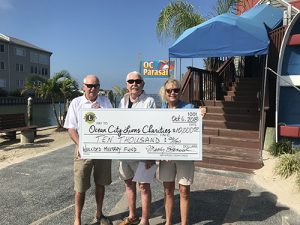 Ocean City Lions Club Receives $10,000 Contribution From Pam And Macky Stansell To Support Wounded Warriors