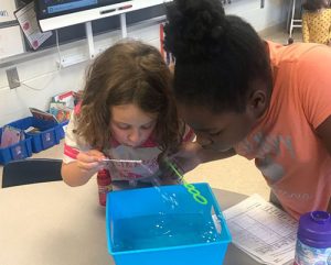 Ocean City Elementary First Graders Investigate And Observe What Makes A Bubble Burst