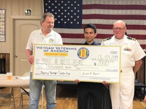 Stephen Decatur NJROTC Cadet Andre Nieto Receives Vietnam Veterans Of America Present First Barry Berger Memorial Scholarship