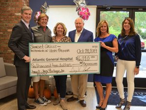 Sunset Grille’s Annual Pink Party Raised  $6,010 For Burbage Regional Cancer Care Center And Atlantic General Campaign For The Future.