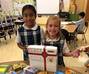 MBS First Graders Send Gifts To Caribbean  & Central American Nations Through Catholic Outreach Box Of Joy Service Project
