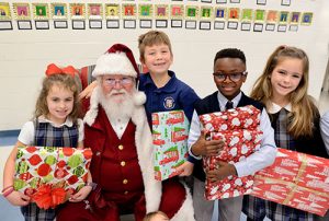 Worcester Prep Lower School Visit With Santa & Donate Gifts To Diakonia