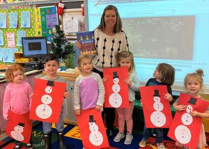 OCES Pre-K Practice Counting With “Snowmen At Christmas” Story